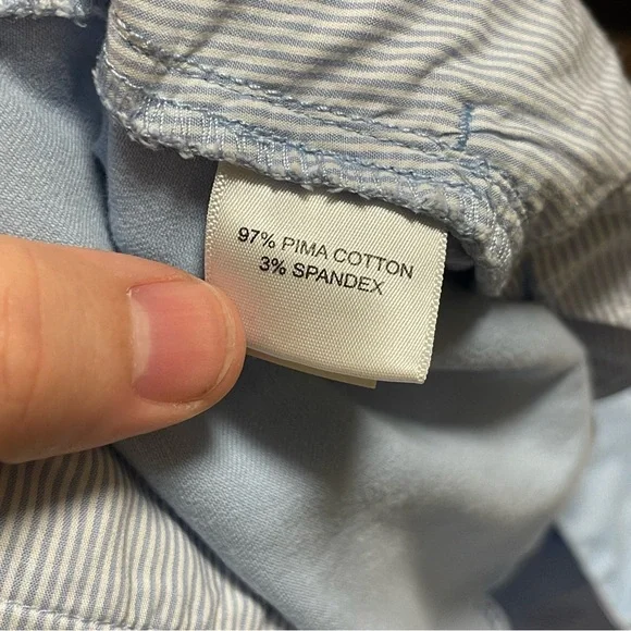 Men’s Peter Millar Chino Flat Front Shorts in Light, Baby Blue, US Waist Size 34 - Picture 7 of 9